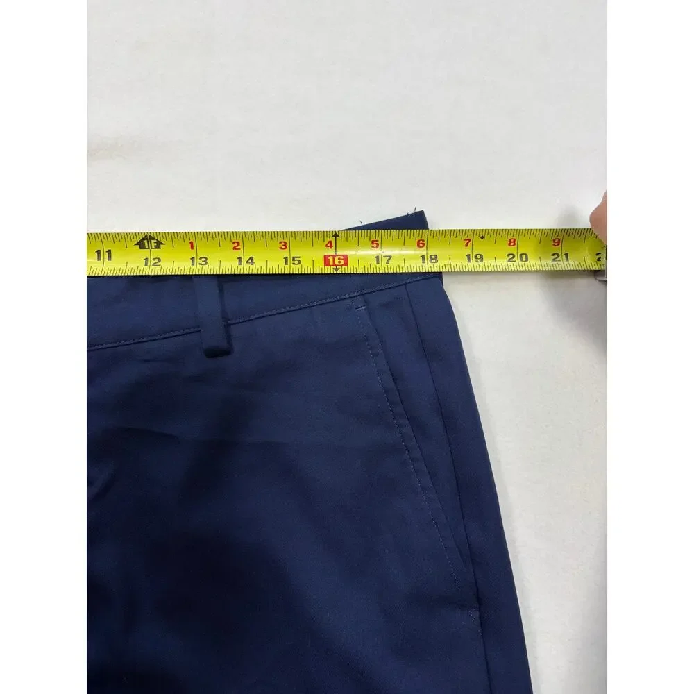 Vineyard Vines Links Shorts Mens 35 Blue Performance Golf Chino Flat Front